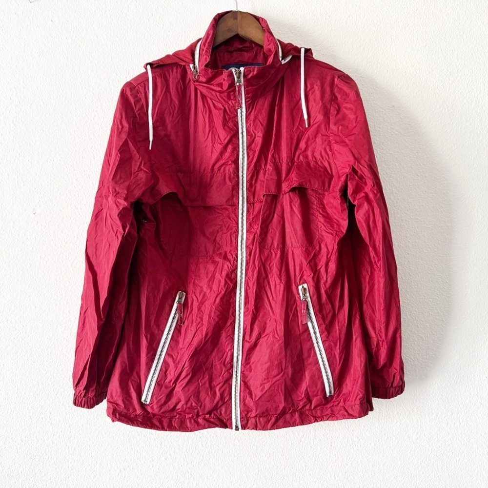 Penfield 80s Vintage Zip Up Windbreaker Jacket Red Large Gorpcore Outdoor Sporty
